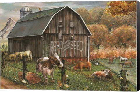 Framed Feed and Seed Farm Print