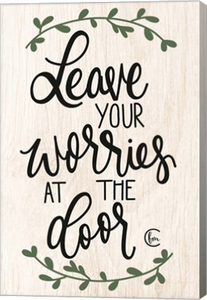 Framed Leave Your Worries at the Door Print