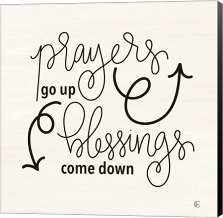 Framed Blessings Come Down Print