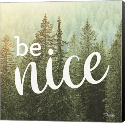 Framed Be Nice Print