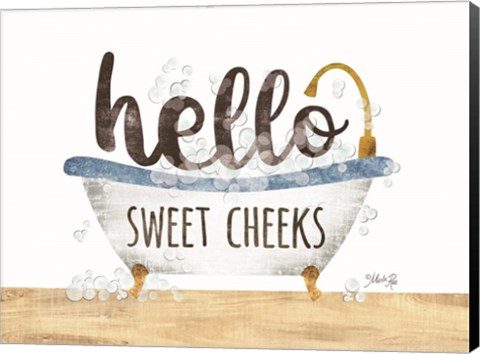 Framed Hello Sweet Cheeks Print