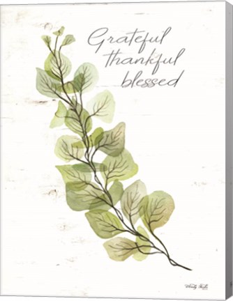 Framed Grateful Thankful Blessed Print