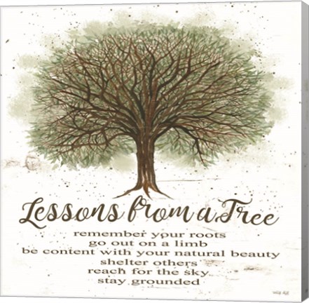Framed Lessons From a Tree Print