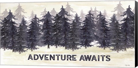 Framed Navy Trees Adventure Print