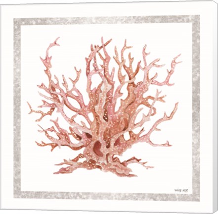 Framed Pink Coastal Coral I Print