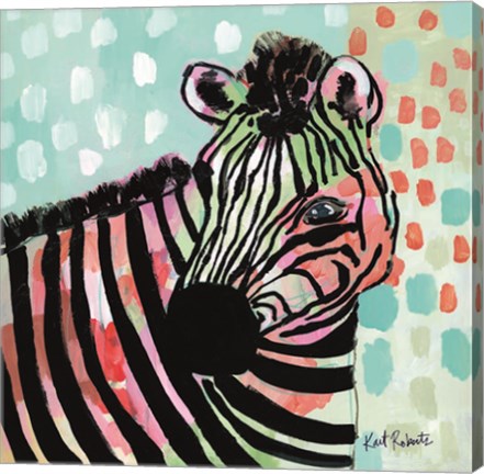 Framed Wilma the Zebra Print