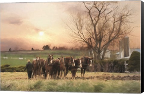 Framed Lancaster Spring Plowing Print