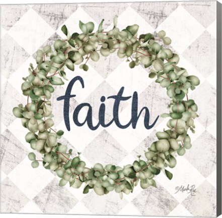 Framed Faith Eucalyptus Wreath Print