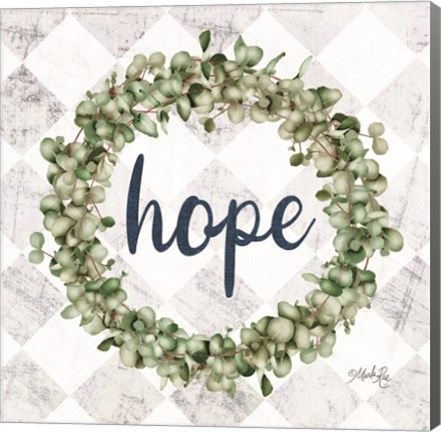 Framed Hope Eucalyptus Wreath Print