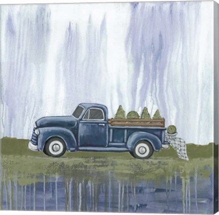 Framed Blue Garden Truck Print