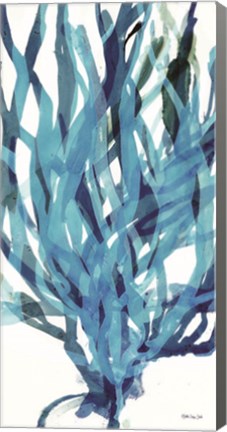 Framed Soft Seagrass in Blue 2 Print