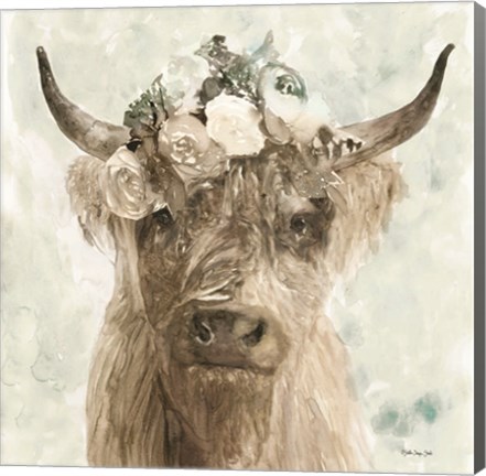 Framed Cow and Crown II Print