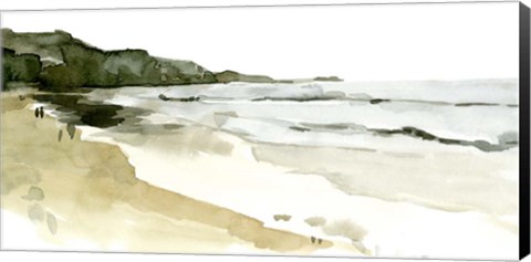 Framed Simple Watercolor Coast II Print