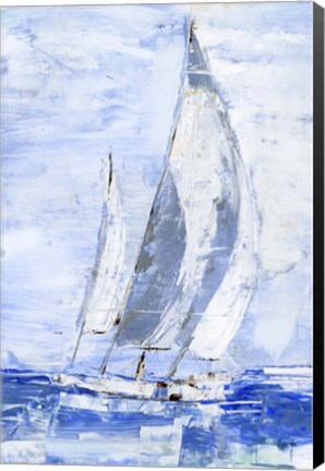 Framed Blue Sails II Print