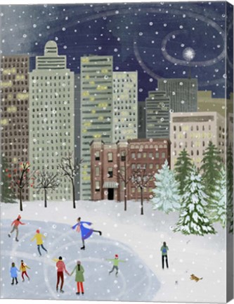 Framed Christmas in the City II Print