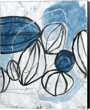Framed Blue Lanterns II Print