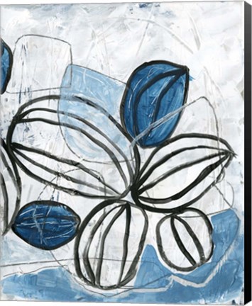 Framed Blue Lanterns IV Print