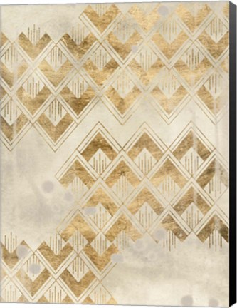 Framed Deco Pattern in Cream II Print