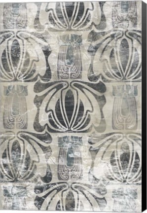 Framed Weathered Deco Panel I Print