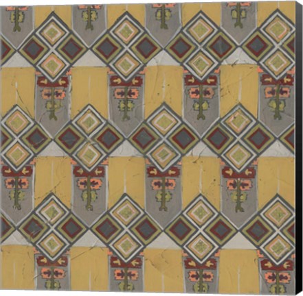 Framed Ochre Tapestry VII Print