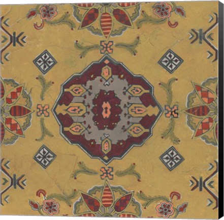 Framed Ochre Tapestry VIII Print