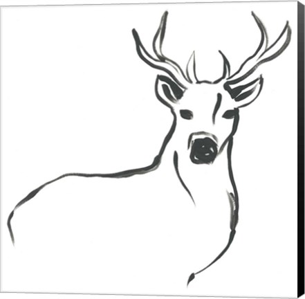 Framed Minimal Deer II Print