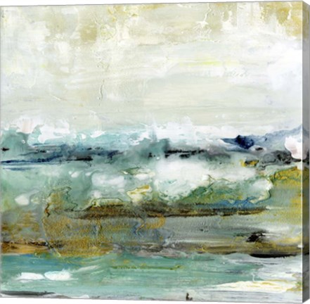 Framed Aqua Coast I Print