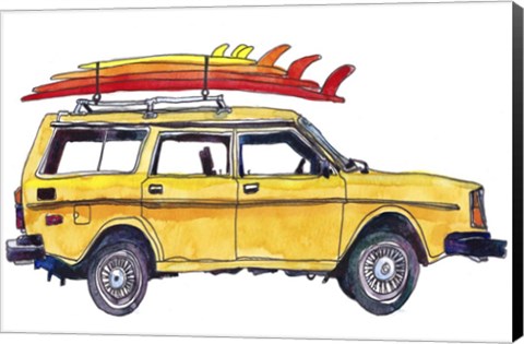 Framed Surfin&#39; Wheels V Print