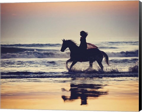 Framed Running in the Sand III Print