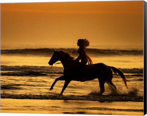 Framed Running in the Sand IV Print