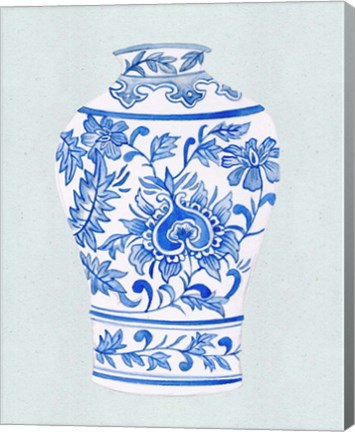 Framed Qing Vase II Print