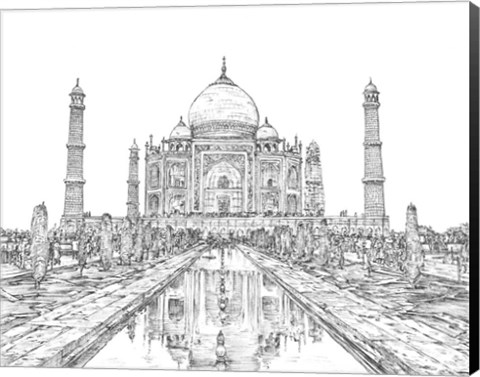 Framed India in Black &amp; White II Print