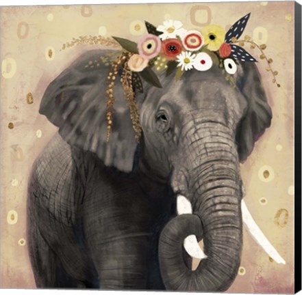 Framed Klimt Elephant I Print