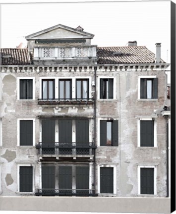 Framed Venetian Facade Photos II Print