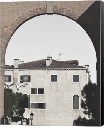 Framed Venetian Facade Photos III Print