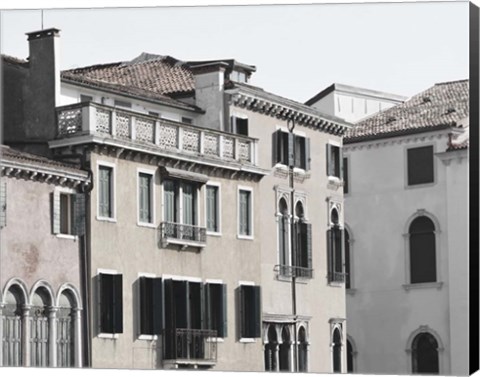 Framed Venetian Facade Photos VIII Print