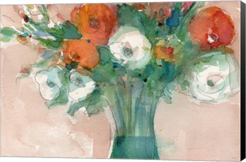 Framed Abundant Bouquet I Print