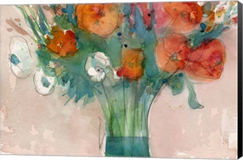 Framed Abundant Bouquet II Print
