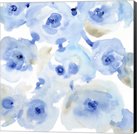 Framed Blue Roses II Print