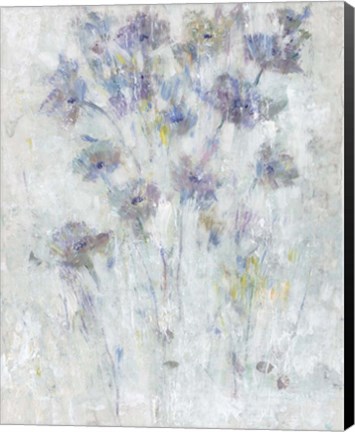 Framed Lavender Floral Fresco II Print