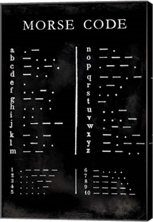 Framed Morse Code Chart Print