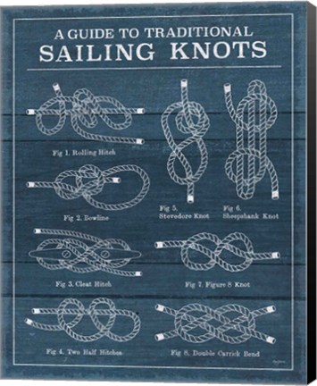 Framed Vintage Sailing Knots XIII Print