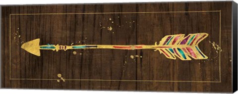 Framed Beautiful Arrows IV on Wood No Words Print