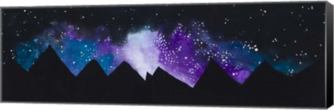 Framed Stars Over the Mountains )(purple) Print