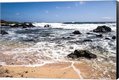 Framed Oahu Rocky Shores I Print