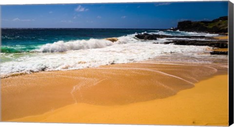 Framed Oahu Shore Waves Print