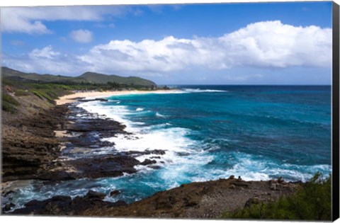 Framed Oahu Rocky Shores II Print