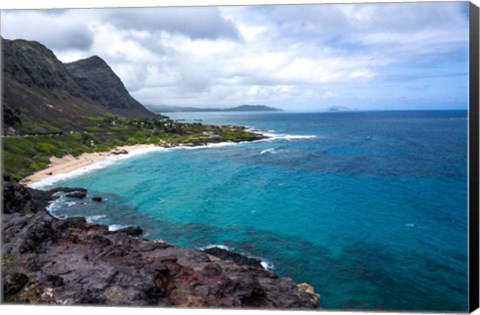 Framed Oahu Cliffs Print