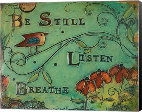 Framed Be Still Bird Print