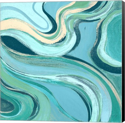 Framed Curving Waves II Print